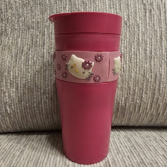 ♡ Vintage Pink Hello Kitty ZAK 16oz Insulated Tumbler Cup Sanrio 2002 ♡ - Picture 5 of 12
